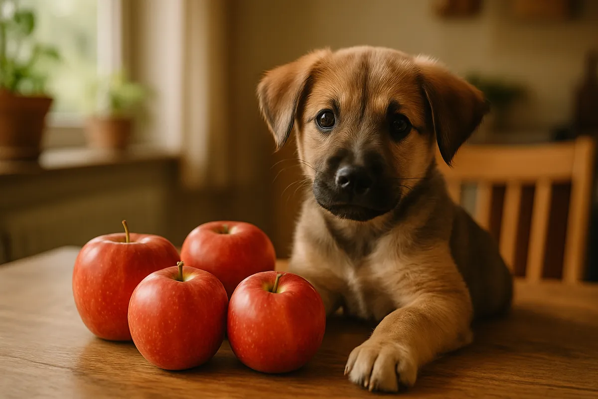 Themenbild: Dürfen Hunde Äpfel essen? Ja – ohne Kerngehäuse